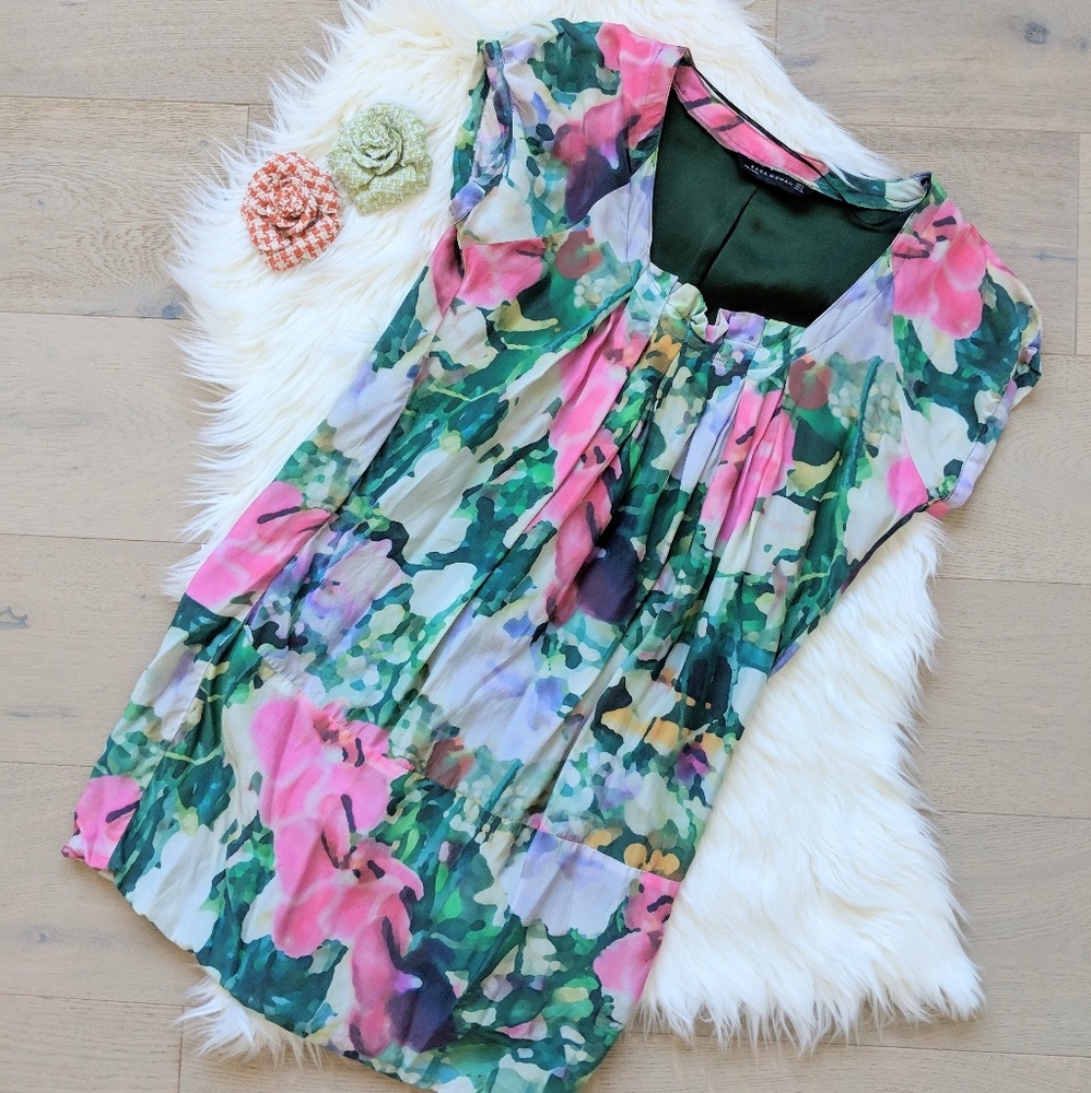 Zara watercolor dress